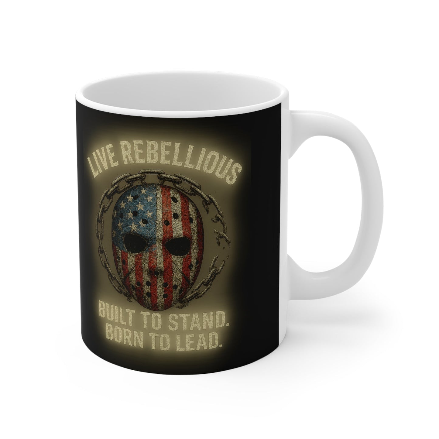 Warrior Glow Live Rebellious Motivational Coffee Mug | Bold Quote Cup for Leaders, Entrepreneurs & Hustlers | Gift for Risk - Takers - Discipline Over Motivation 24/7