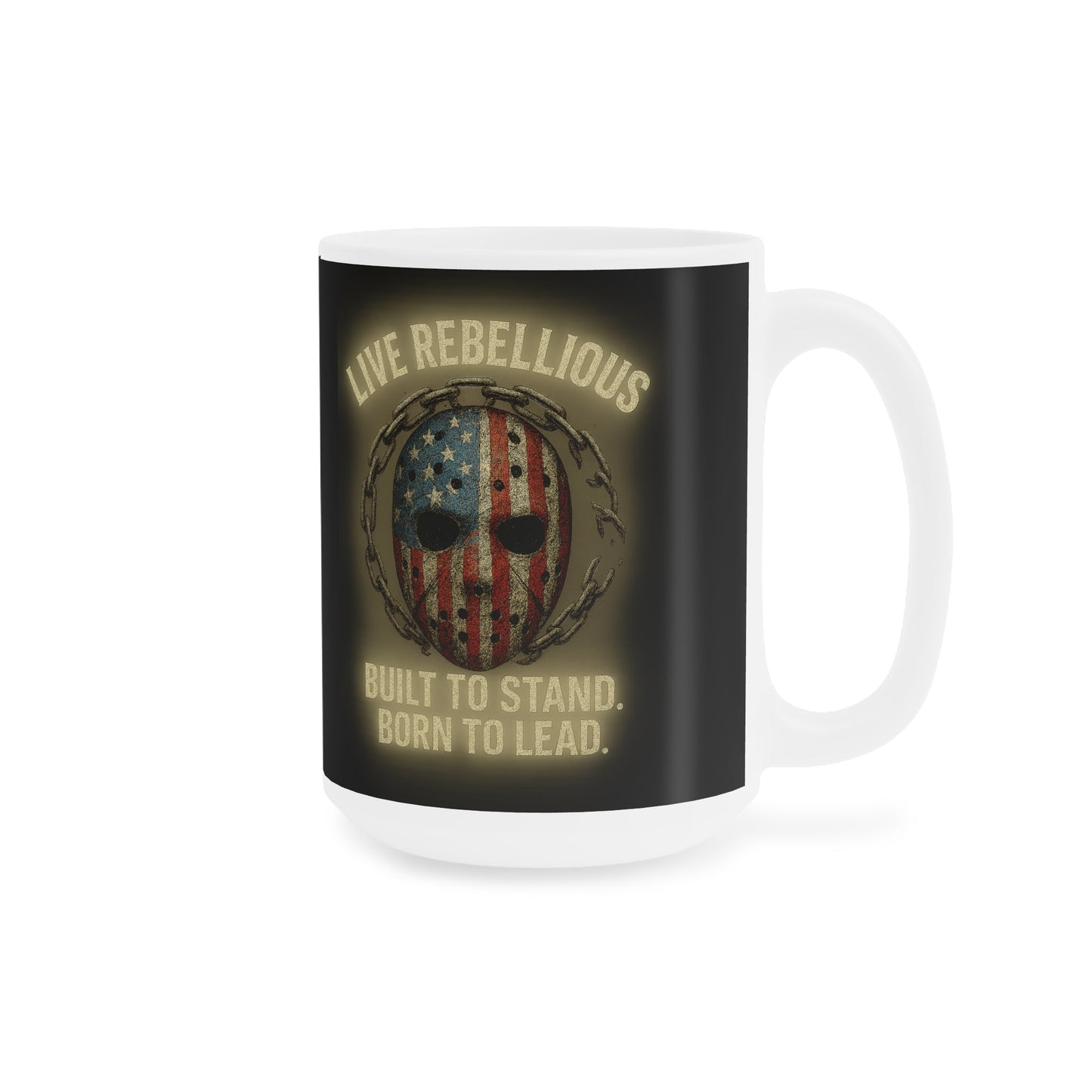 Warrior Glow Live Rebellious Motivational Coffee Mug | Bold Quote Cup for Leaders, Entrepreneurs & Hustlers | Gift for Risk - Takers - Discipline Over Motivation 24/7