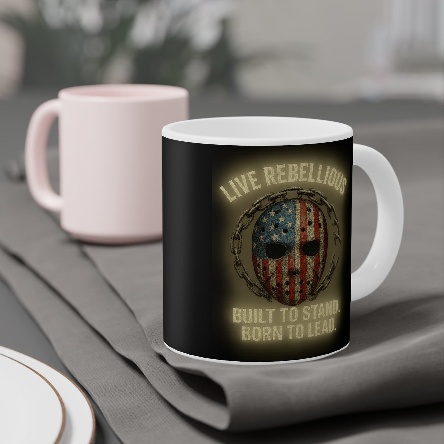 Warrior Glow Live Rebellious Motivational Coffee Mug | Bold Quote Cup for Leaders, Entrepreneurs & Hustlers | Gift for Risk - Takers - Discipline Over Motivation 24/7