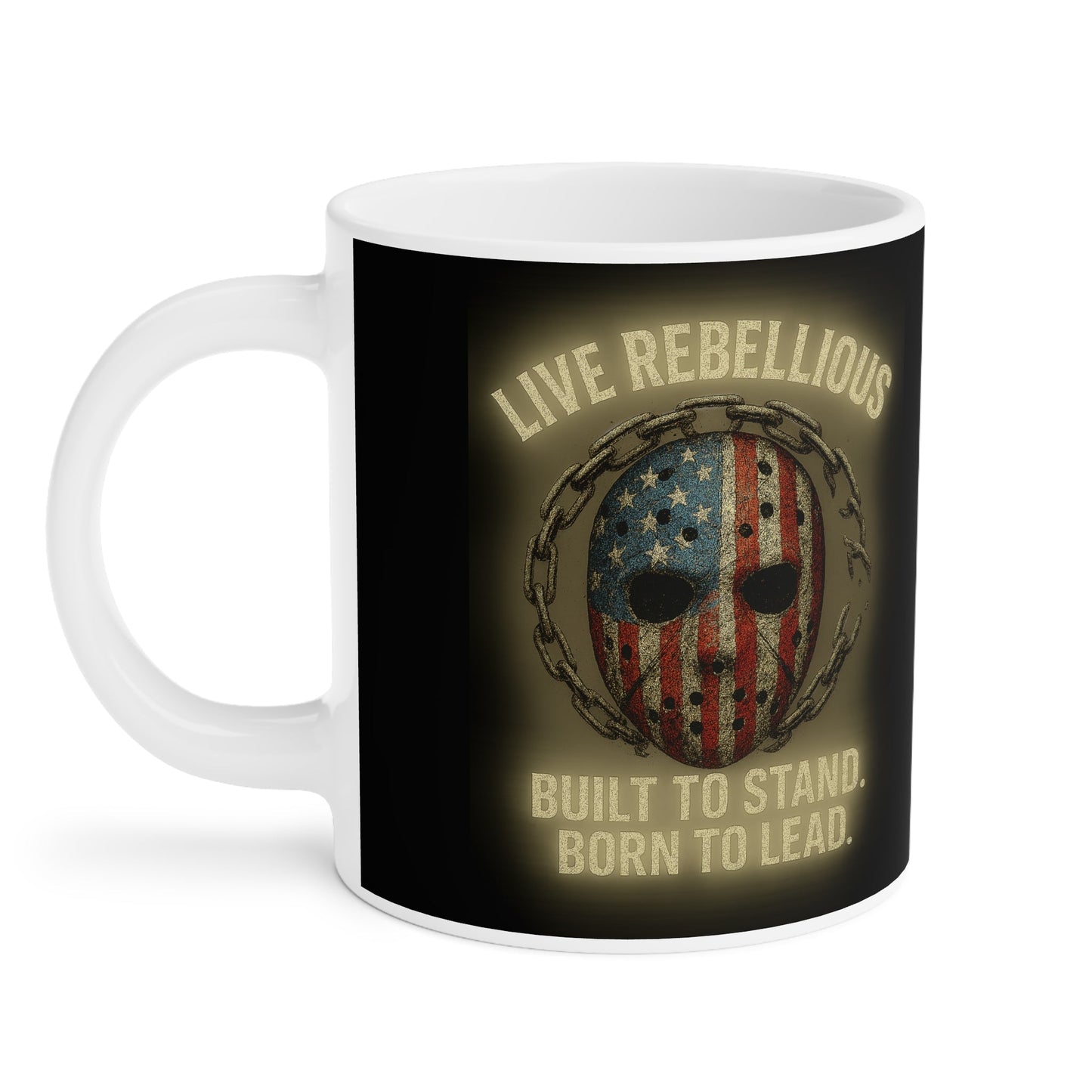 Warrior Glow Live Rebellious Motivational Coffee Mug | Bold Quote Cup for Leaders, Entrepreneurs & Hustlers | Gift for Risk - Takers - Discipline Over Motivation 24/7
