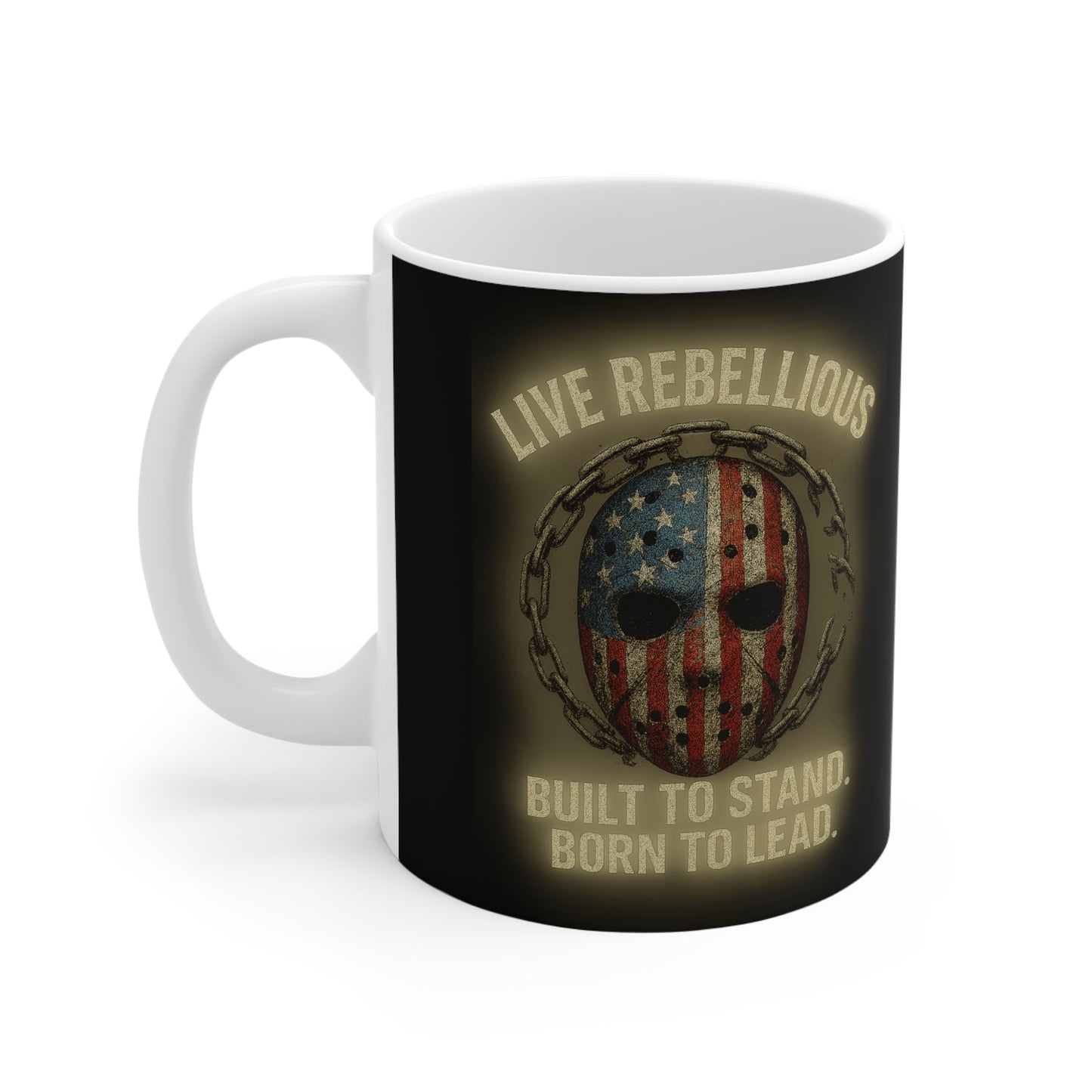 Warrior Glow Live Rebellious Motivational Coffee Mug | Bold Quote Cup for Leaders, Entrepreneurs & Hustlers | Gift for Risk - Takers - Discipline Over Motivation 24/7