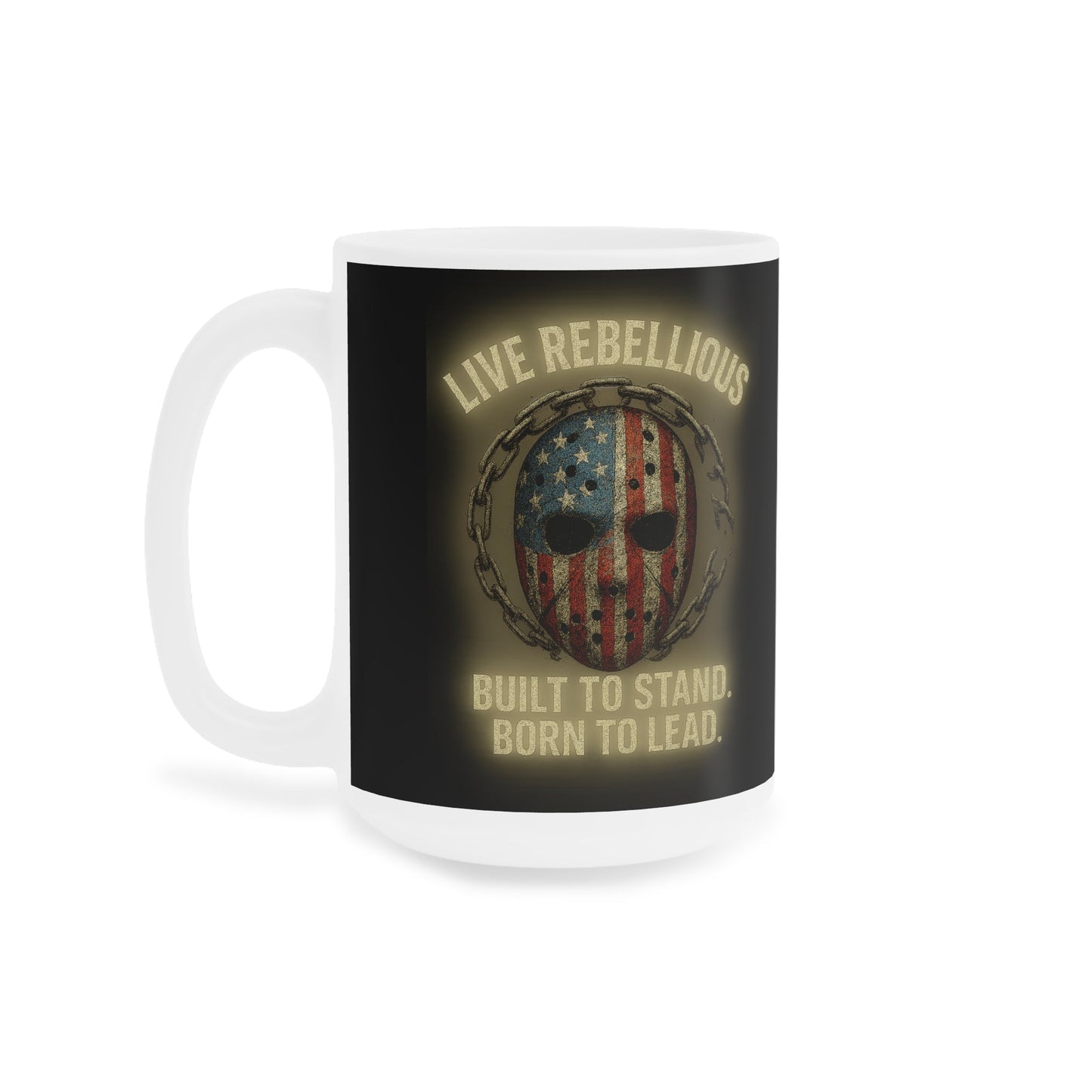 Warrior Glow Live Rebellious Motivational Coffee Mug | Bold Quote Cup for Leaders, Entrepreneurs & Hustlers | Gift for Risk - Takers - Discipline Over Motivation 24/7