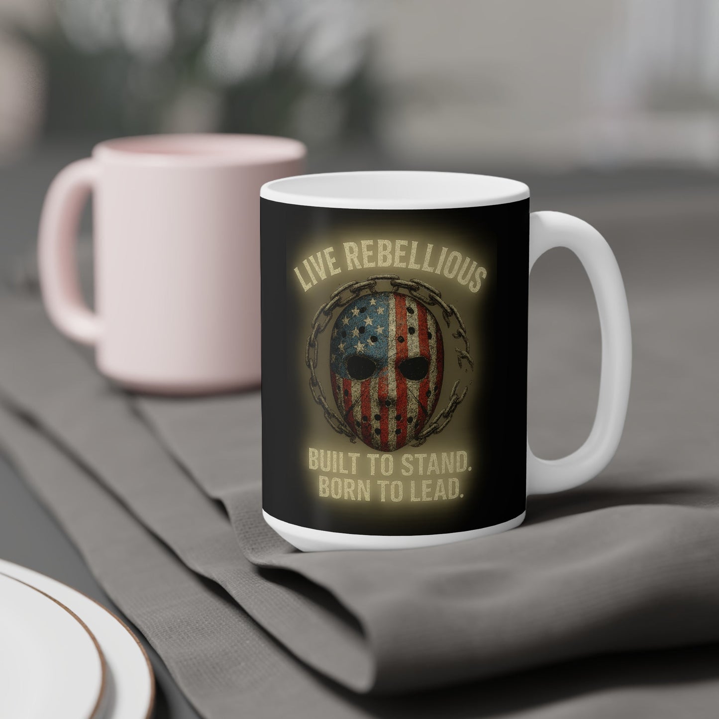 Warrior Glow Live Rebellious Motivational Coffee Mug | Bold Quote Cup for Leaders, Entrepreneurs & Hustlers | Gift for Risk - Takers - Discipline Over Motivation 24/7
