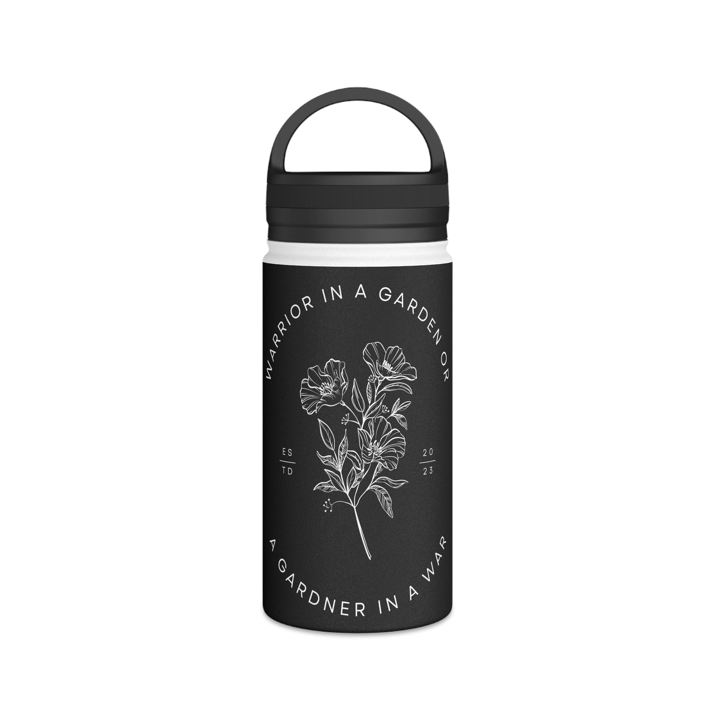 Warrior In A Garden Or A Gardener in A War Water Bottle - Discipline Over Motivation 24/7