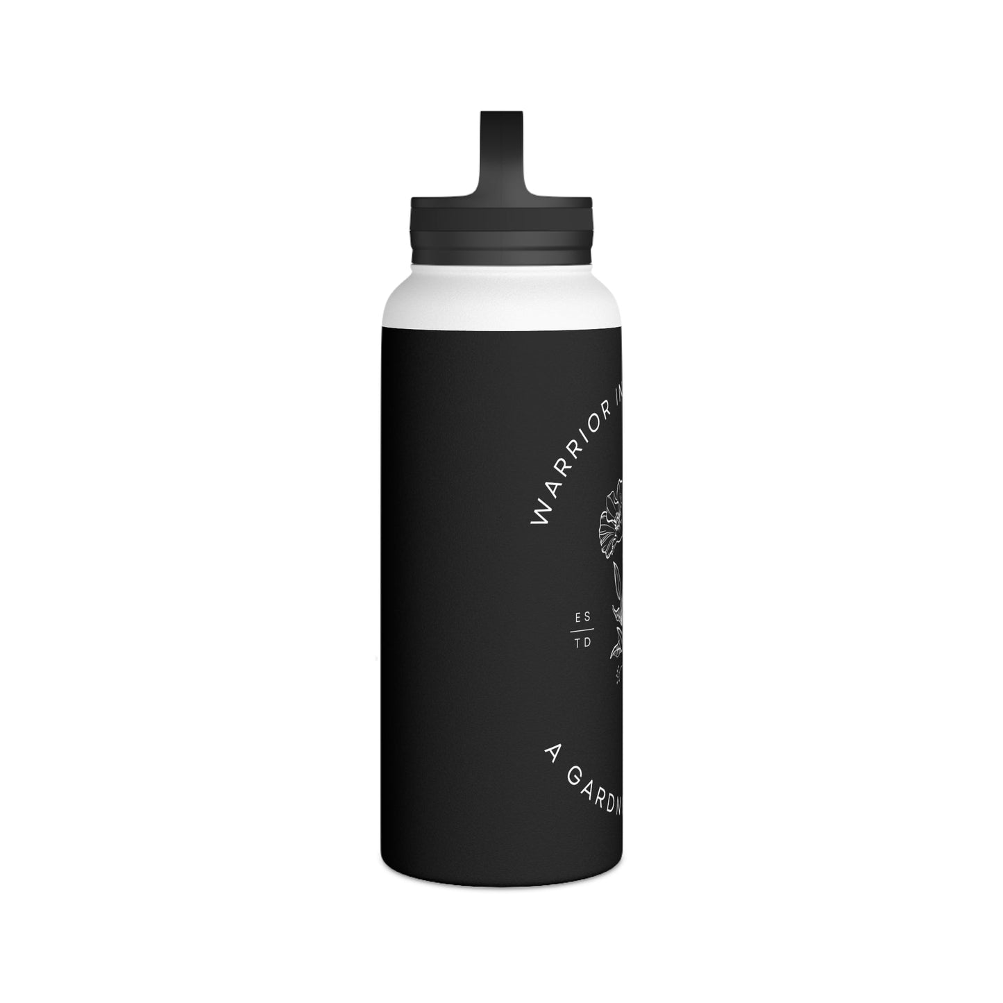 Warrior In A Garden Or A Gardener in A War Water Bottle - Discipline Over Motivation 24/7