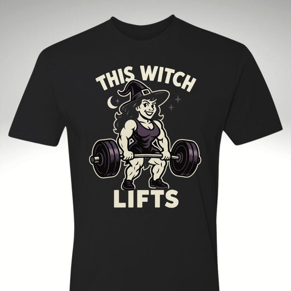 🎃 Witch Lifts Women’s Halloween Tee 👻 - Discipline Over Motivation 24/7