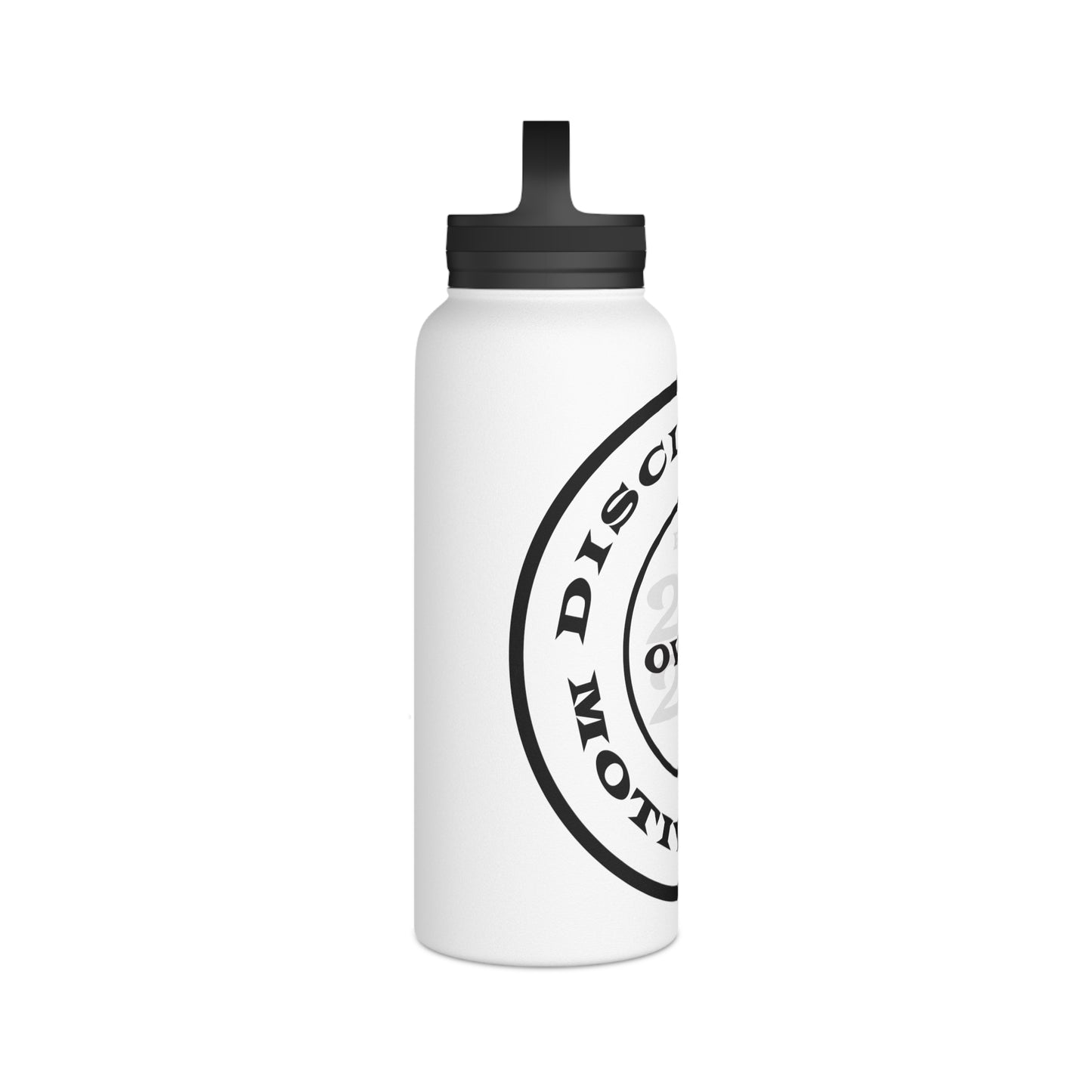Discipline Over Motivation Logo Customizable Stainless Steel Water Bottle