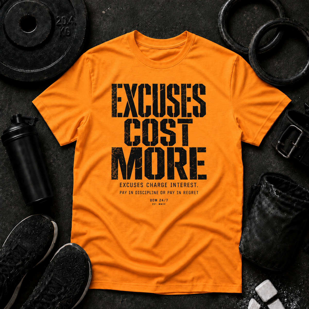 EXCUSES COST MORE.™ TEE