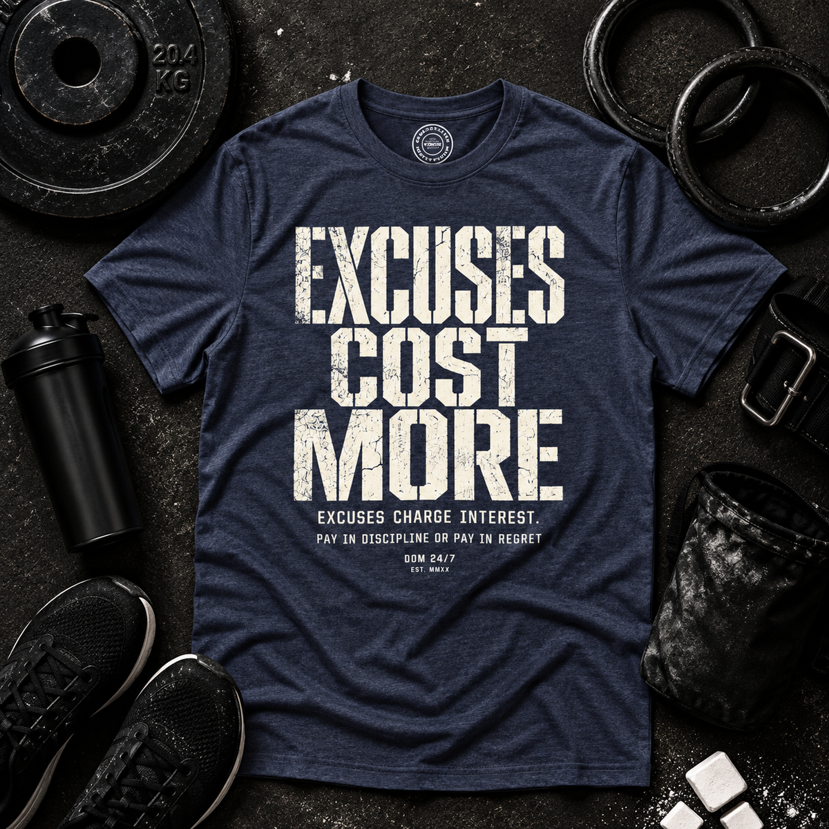 EXCUSES COST MORE.™ TEE