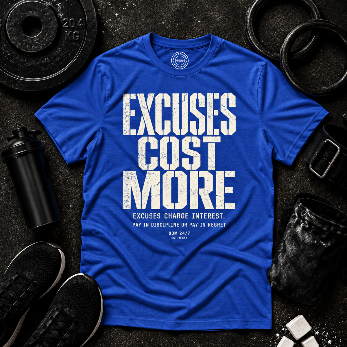 EXCUSES COST MORE.™ TEE