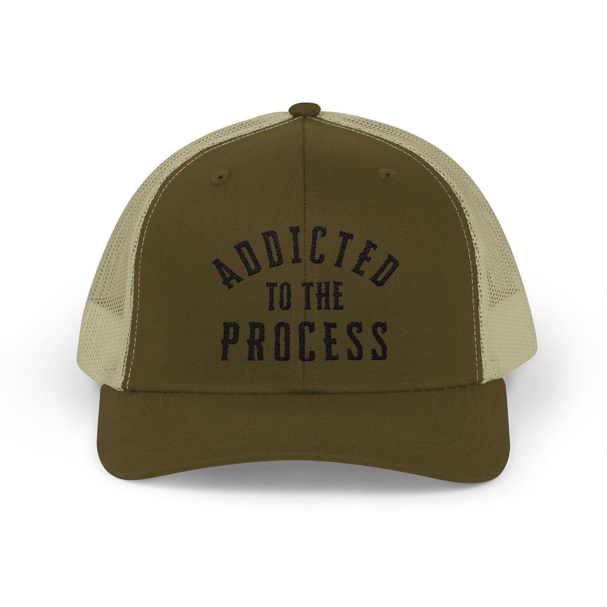 Addicted to the Process Blackout — Trucker Hat - Discipline Over Motivation 24/7