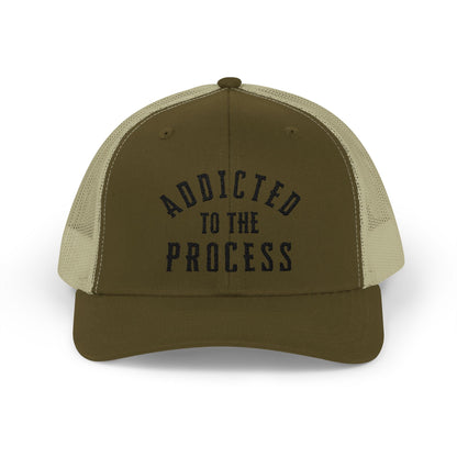 Addicted to the Process Blackout — Trucker Hat - Discipline Over Motivation 24/7
