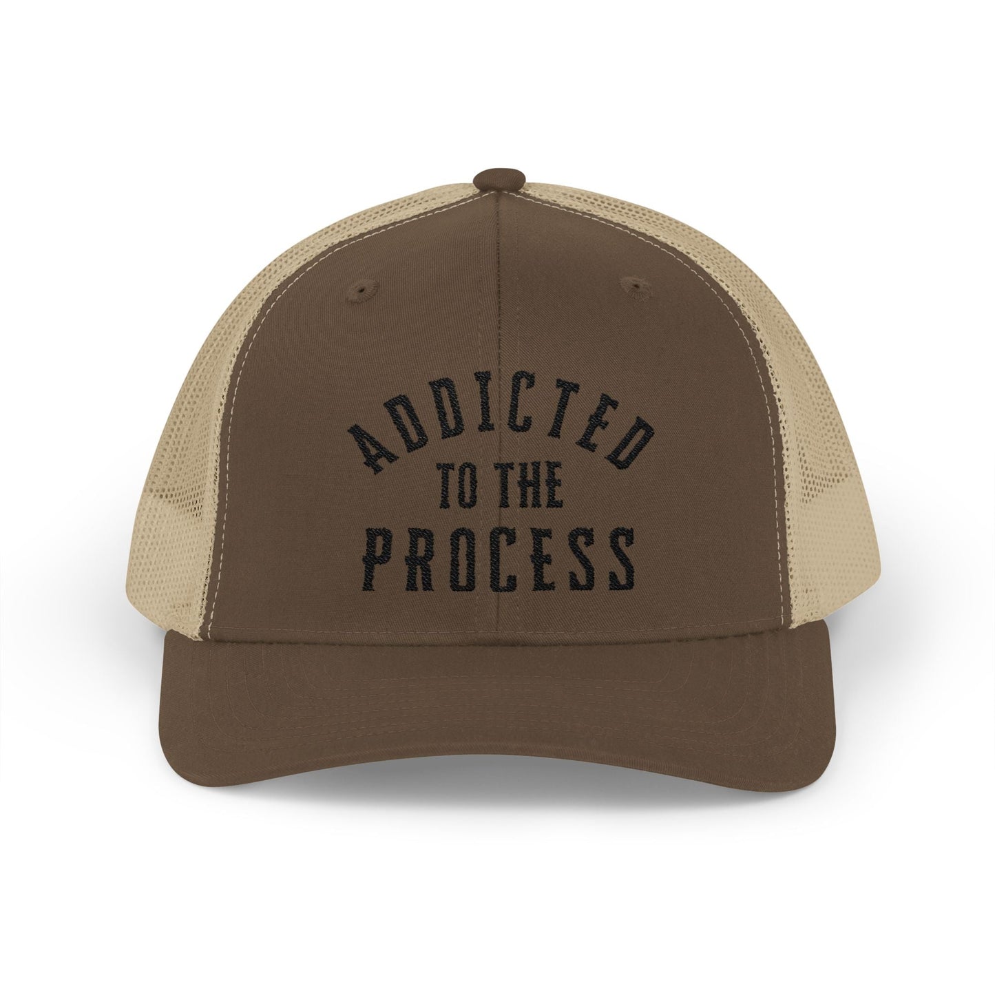 Addicted to the Process Blackout — Trucker Hat - Discipline Over Motivation 24/7