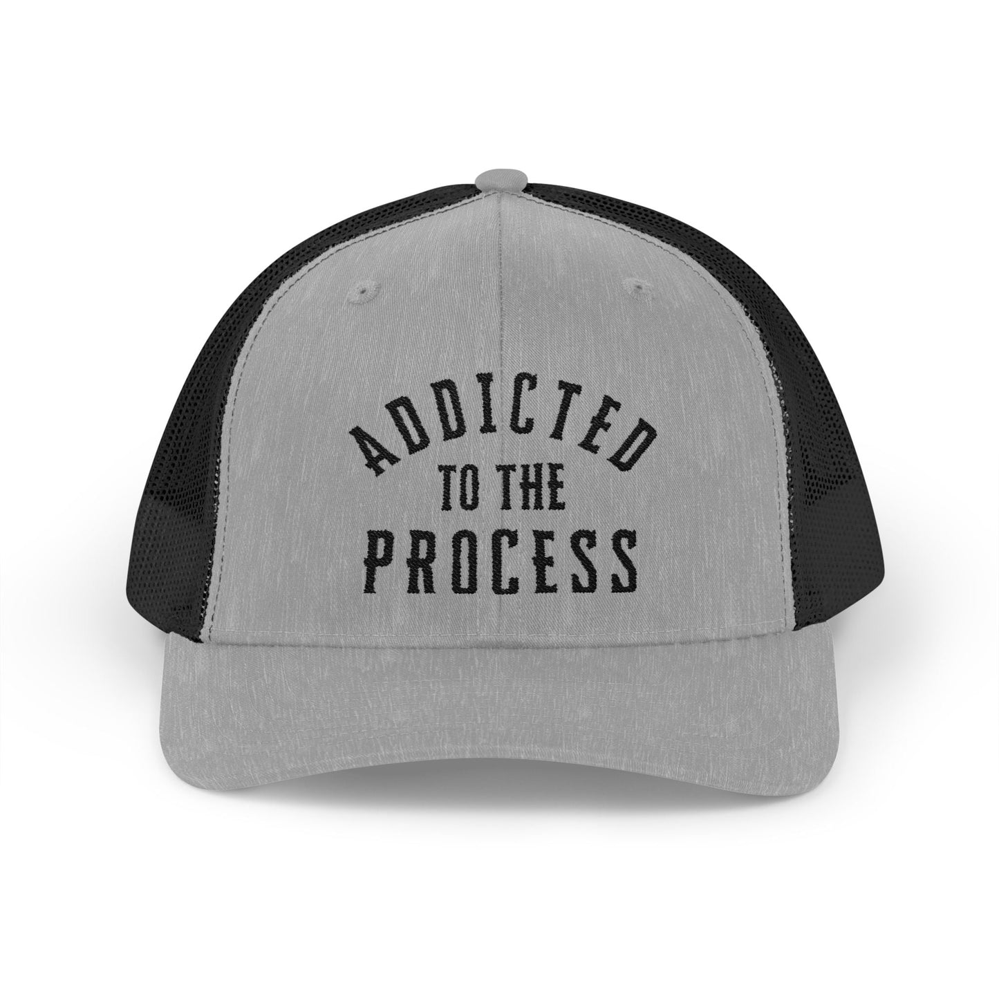Addicted to the Process Blackout — Trucker Hat - Discipline Over Motivation 24/7