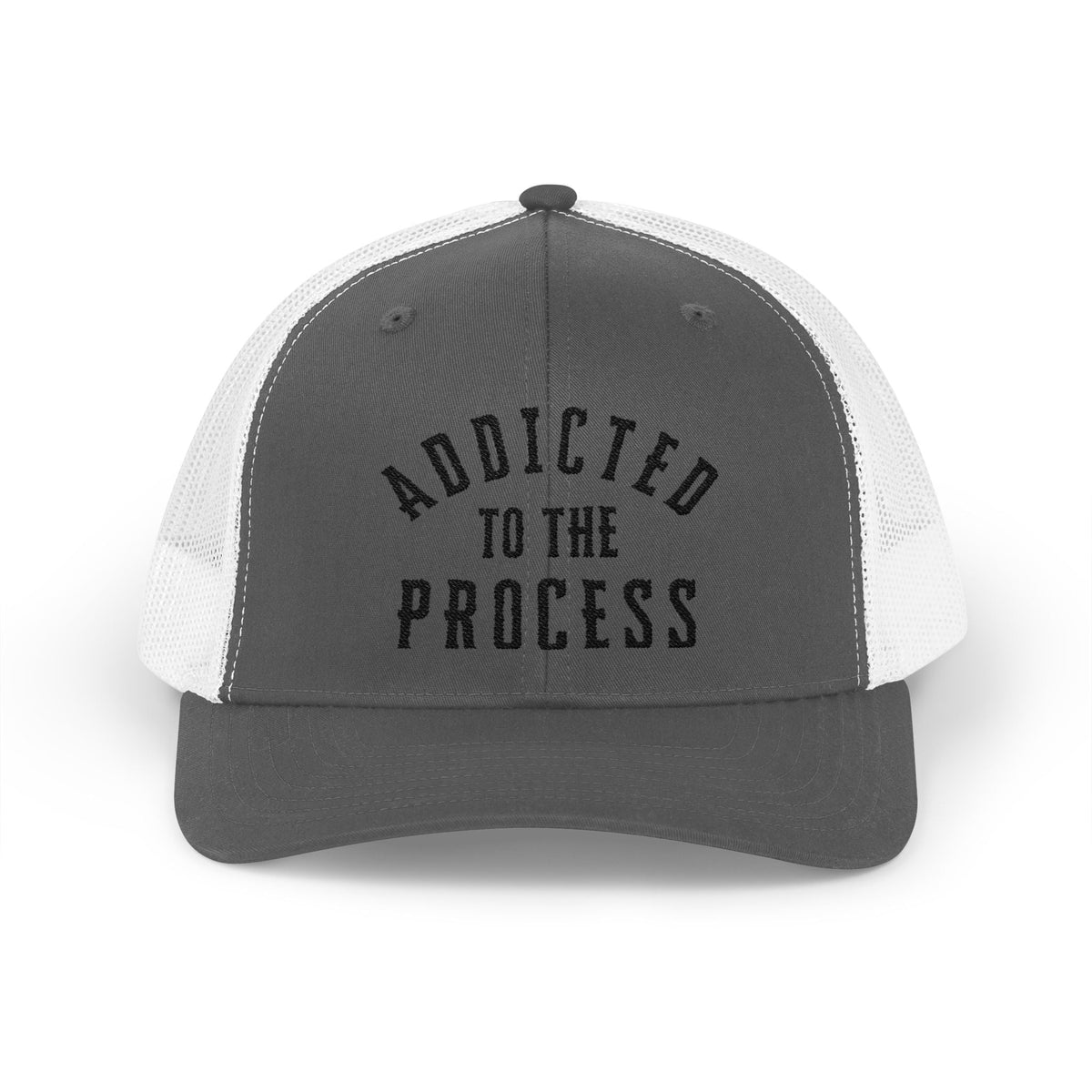 Addicted to the Process Blackout — Trucker Hat - Discipline Over Motivation 24/7