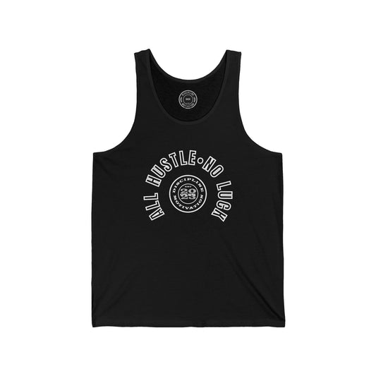 All Hustle Half Circle Tank - Discipline Over Motivation 24/7