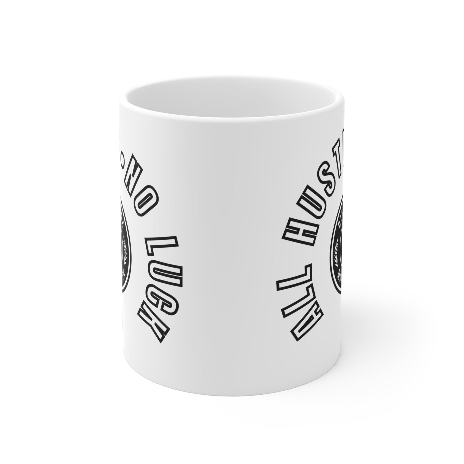 All Hustle Mug White - Discipline Over Motivation 247