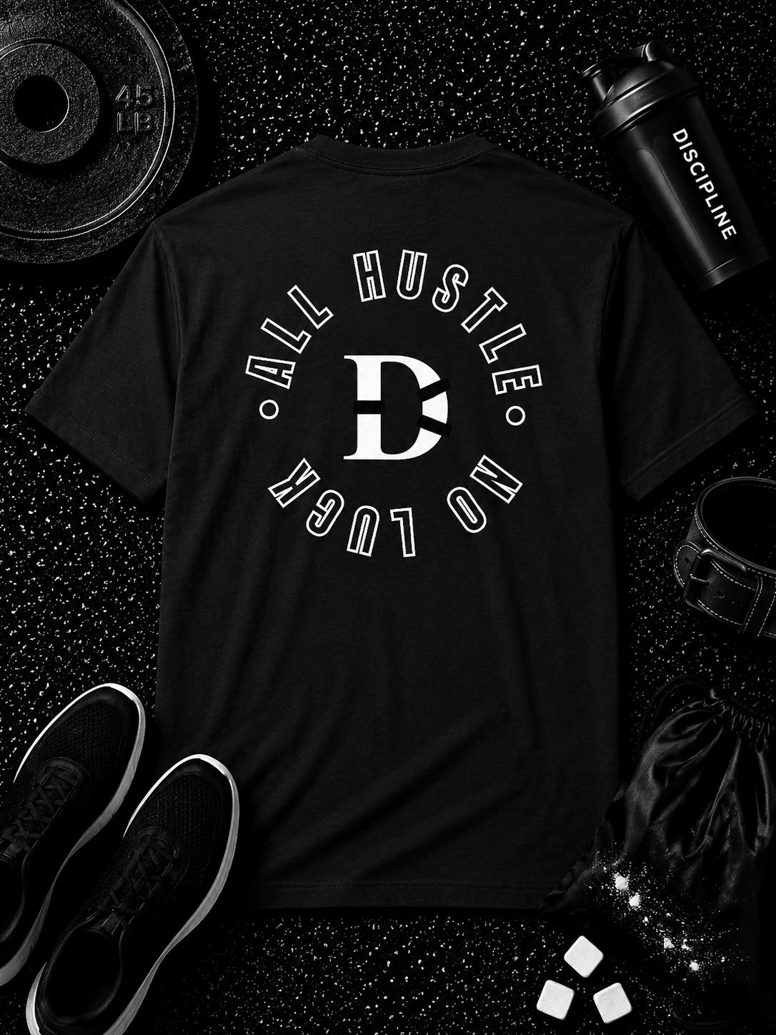 All Hustle No Luck Tee - Discipline Over Motivation 24/7