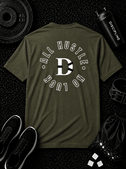 All Hustle No Luck Tee - Discipline Over Motivation 24/7
