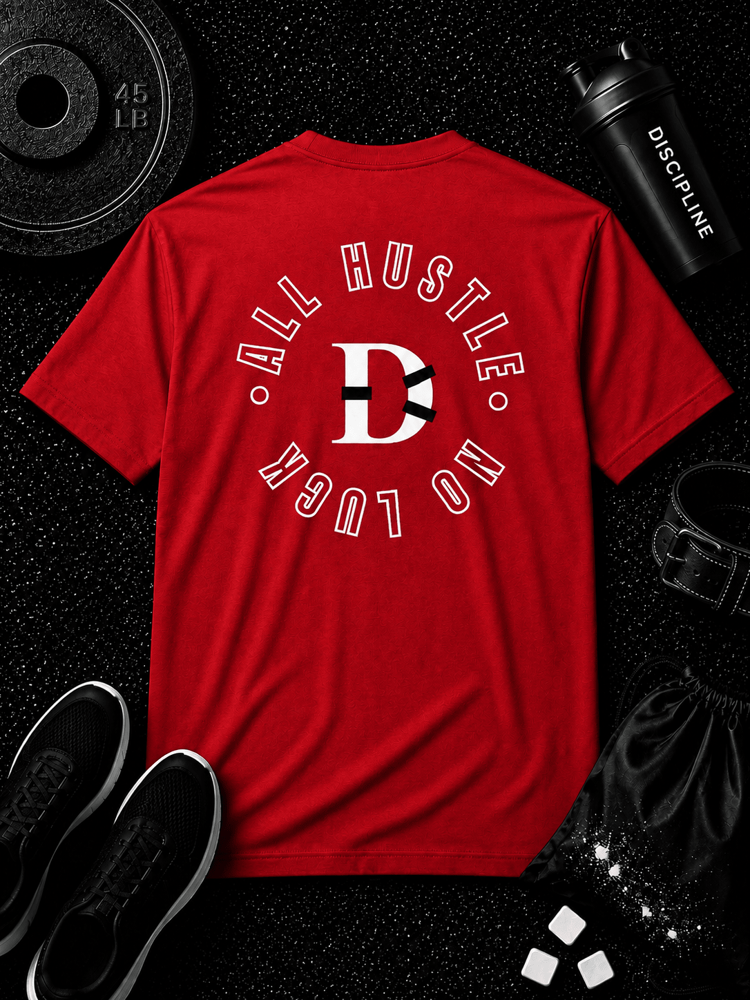 All Hustle No Luck Tee - Discipline Over Motivation 24/7