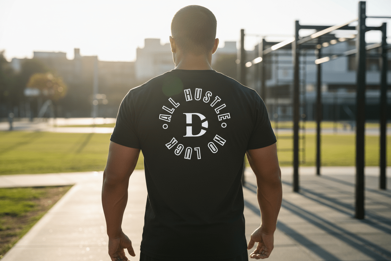 All Hustle No Luck Tee - Discipline Over Motivation 24/7
