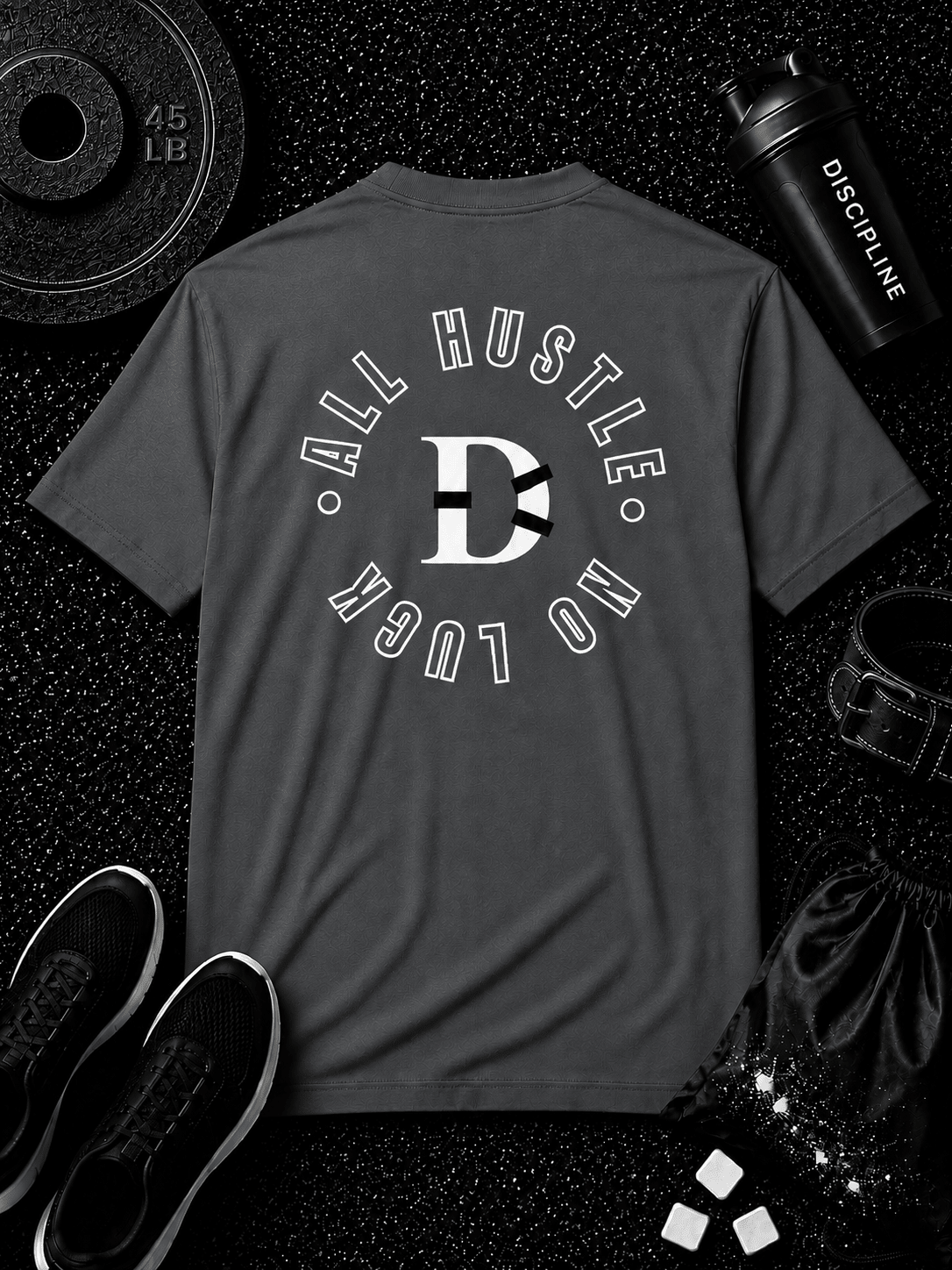 All Hustle No Luck Tee - Discipline Over Motivation 24/7