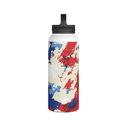 American Flag Camo Stainless Steel Water Bottle - Discipline Over Motivation 24/7