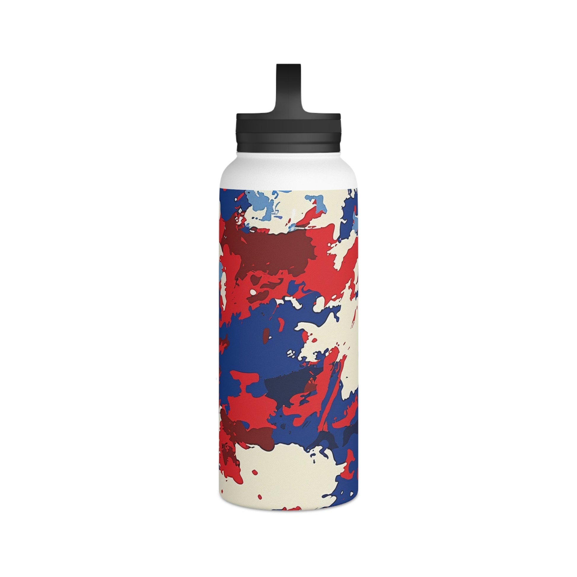 American Flag Camo Stainless Steel Water Bottle - Discipline Over Motivation 24/7