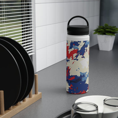 American Flag Camo Stainless Steel Water Bottle - Discipline Over Motivation 24/7