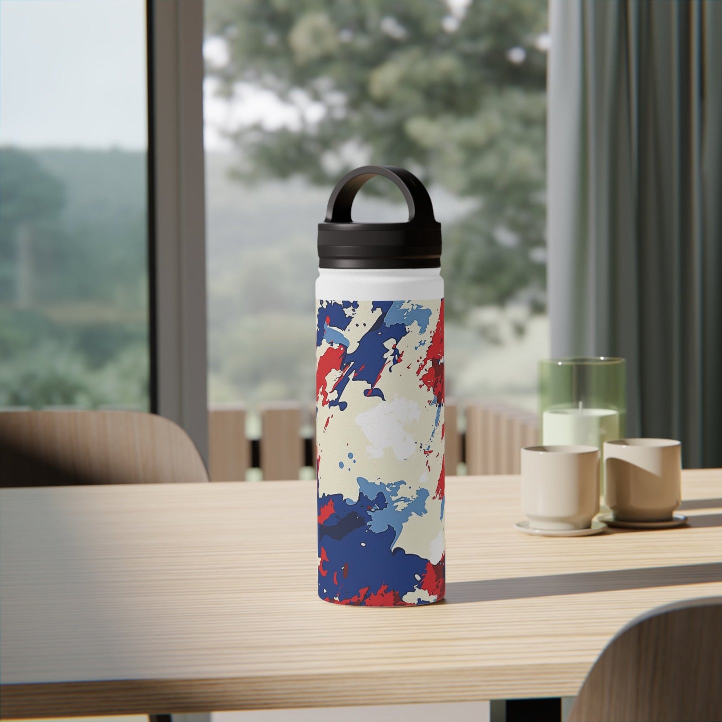 American Flag Camo Water Bottle - Discipline Over Motivation 247