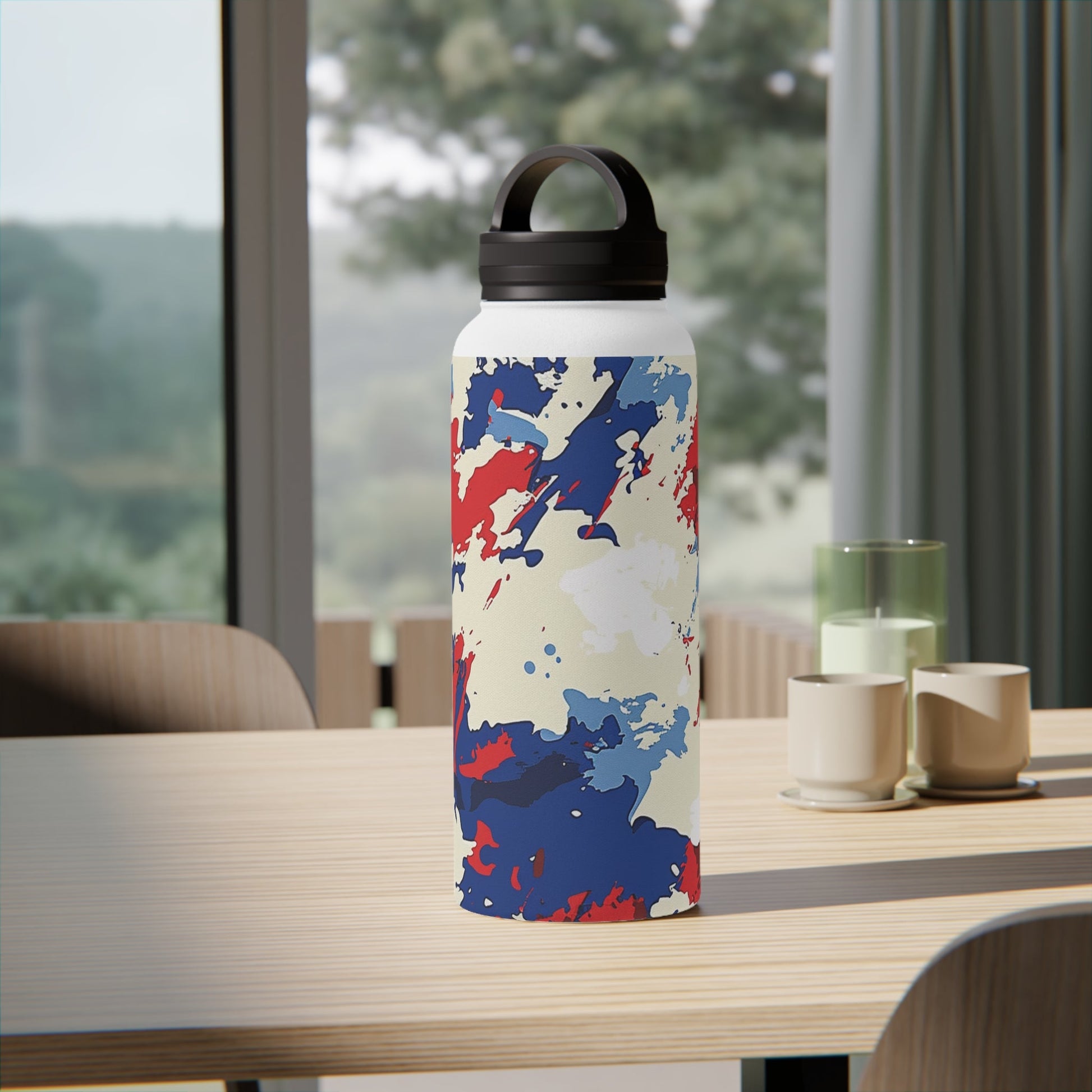 American Flag Camo Water Bottle - Discipline Over Motivation 247