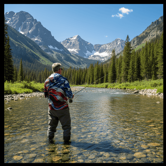 American Flag Dry Fit 4th of July SPF 50 - Discipline Over Motivation 24/7