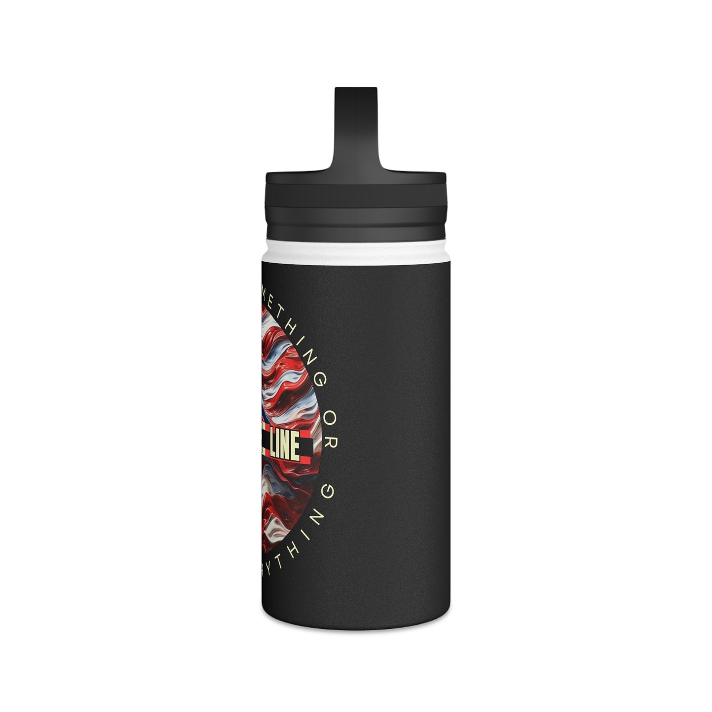 American Flag Hold The Line Water Bottle - Discipline Over Motivation 24/7