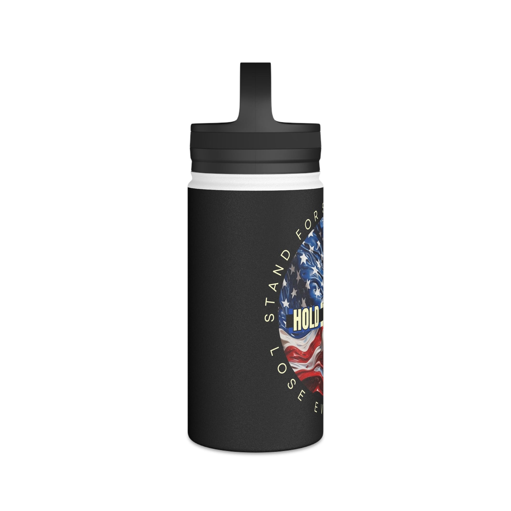 American Flag Hold The Line Water Bottle - Discipline Over Motivation 24/7