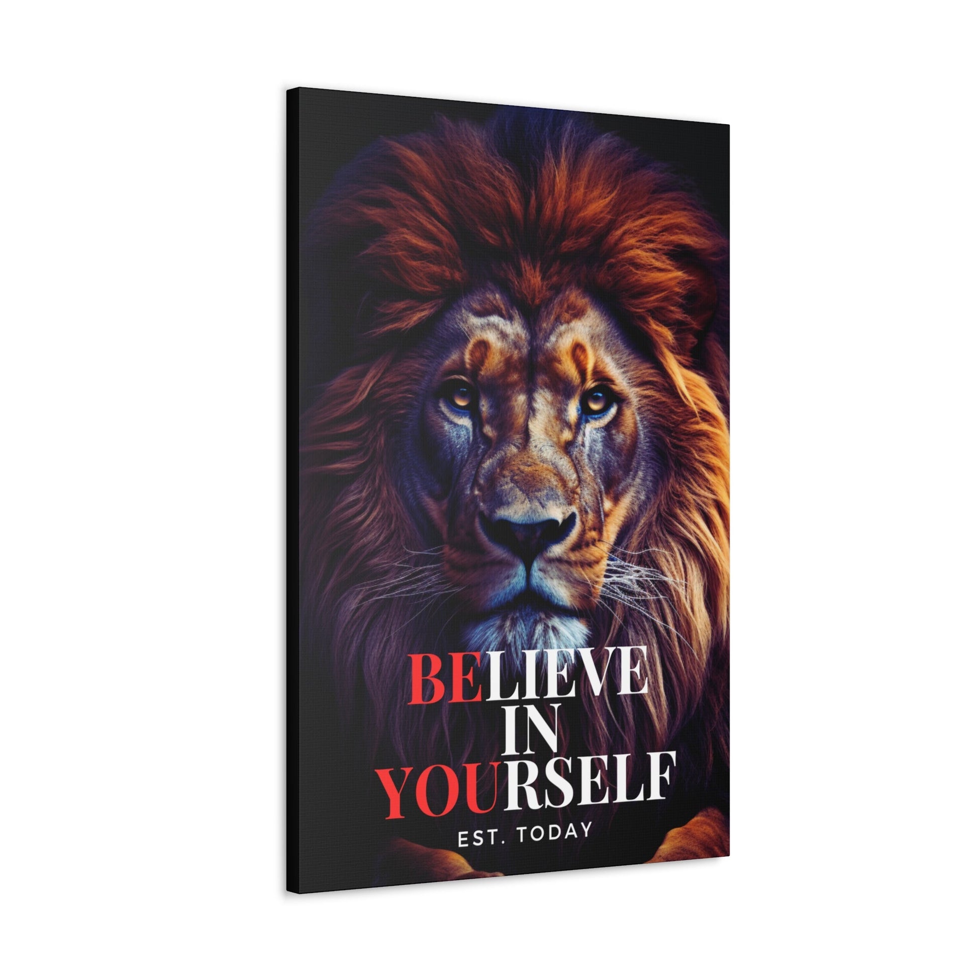 Believe In Yourself Canvas Color - Discipline Over Motivation 247