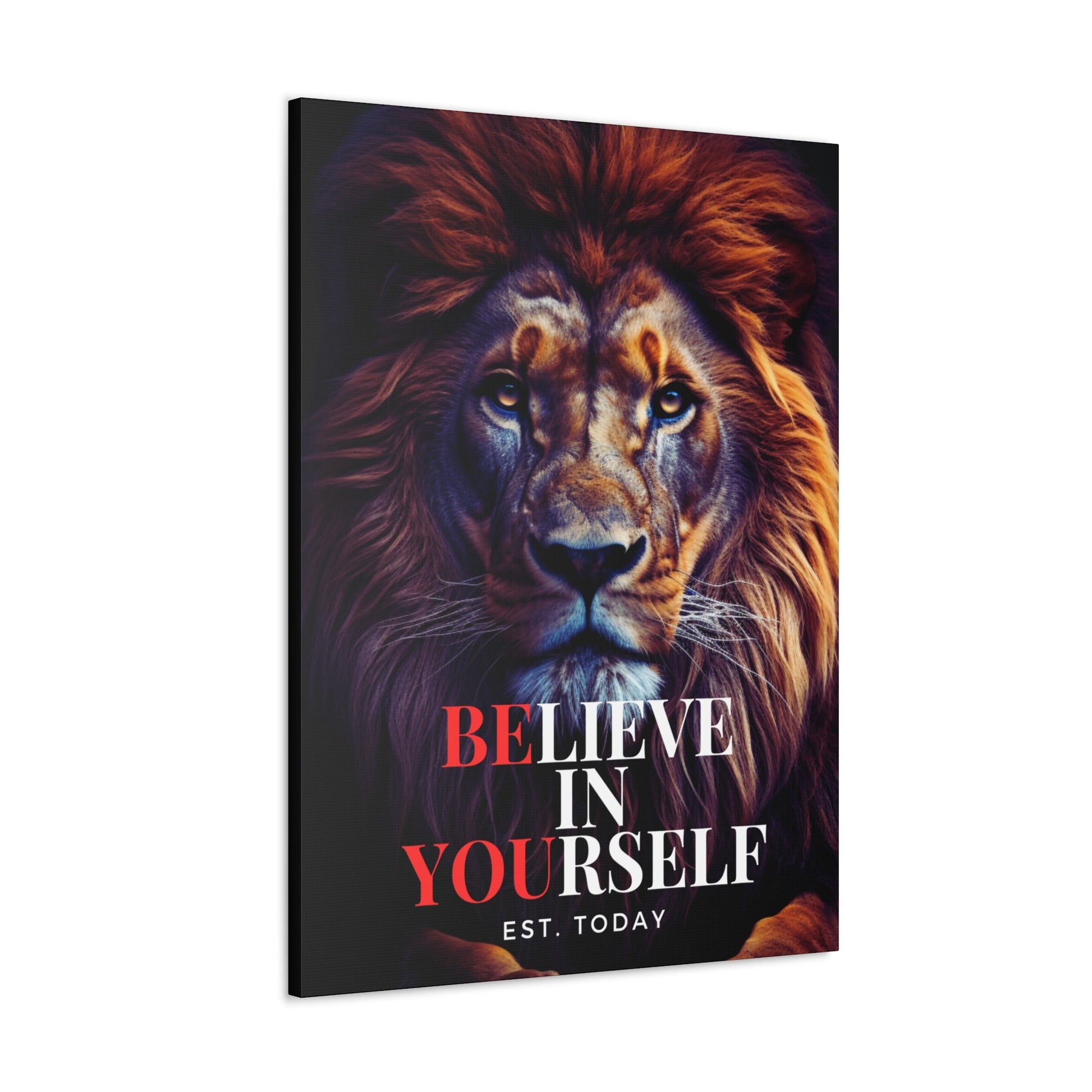 Believe In Yourself Canvas Color - Discipline Over Motivation 247