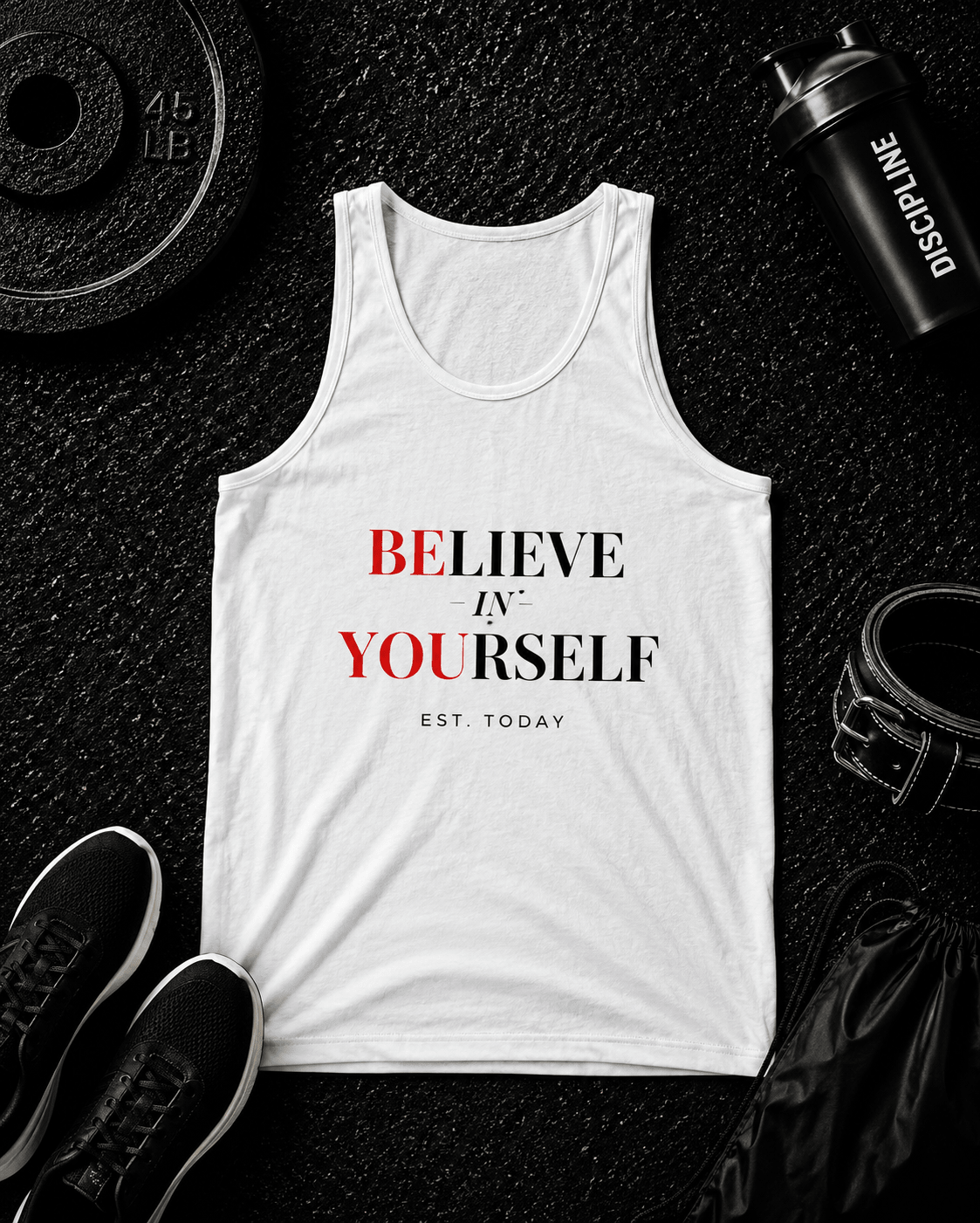 BELIEVE — MEN’S TANK - Discipline Over Motivation 24/7