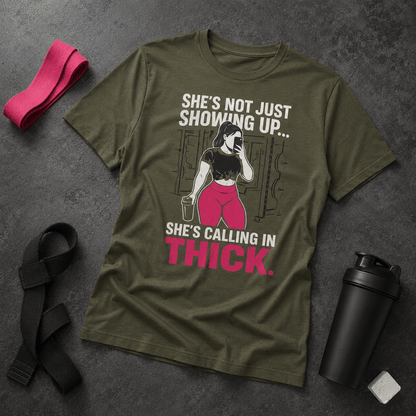 Calling in Thick Tee - Discipline Over Motivation 24/7