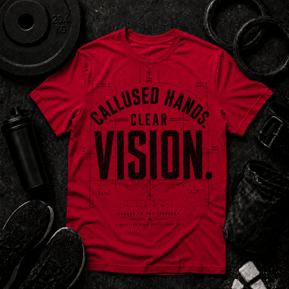 Calloused Hands. Clear Vision Tee - Discipline Over Motivation 24/7