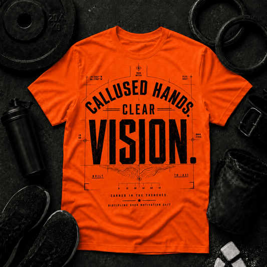 Calloused Hands. Clear Vision Tee - Discipline Over Motivation 24/7