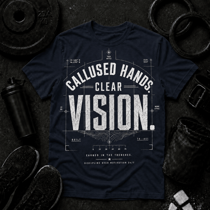 Calloused Hands. Clear Vision Tee - Discipline Over Motivation 24/7