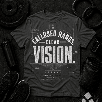 Calloused Hands. Clear Vision Tee - Discipline Over Motivation 24/7