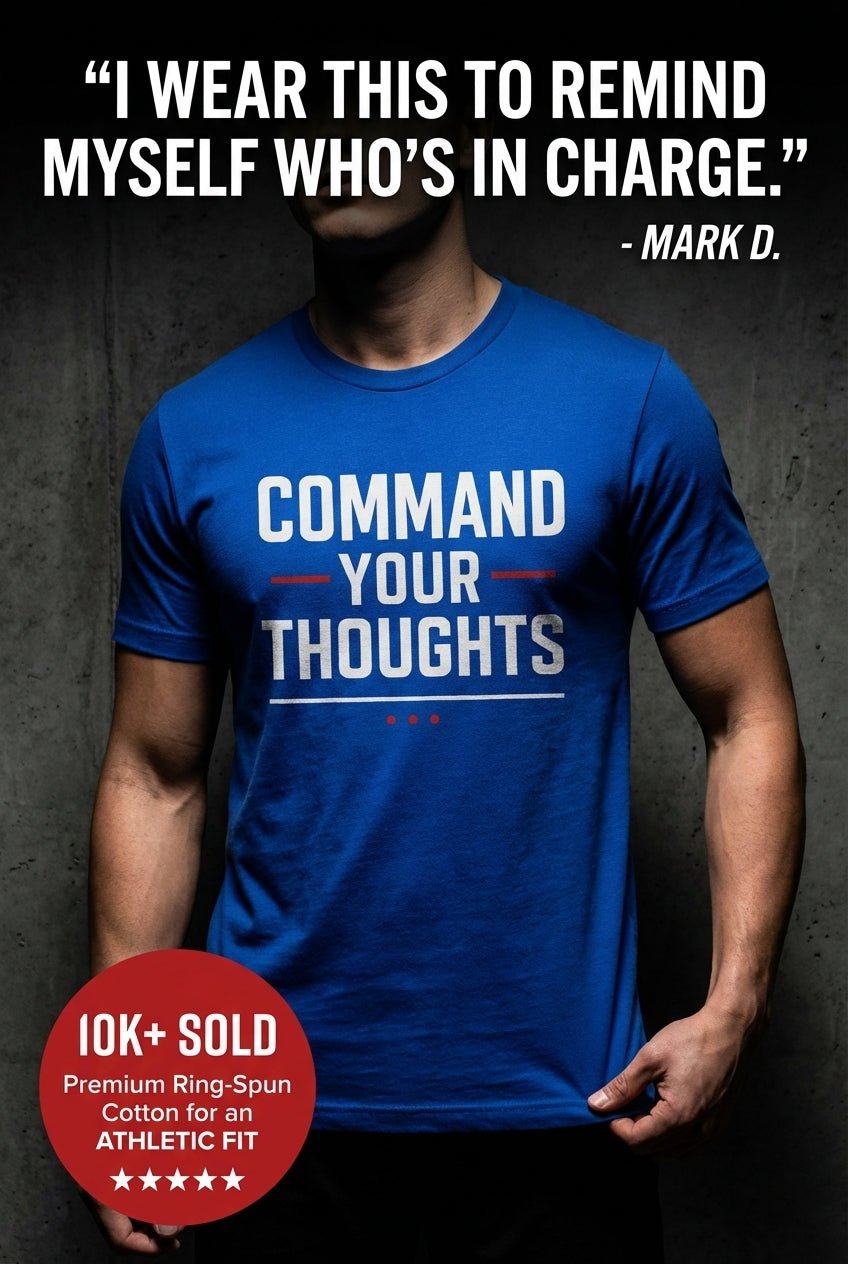 Command Mindset T Shirt - Discipline Over Motivation 24/7