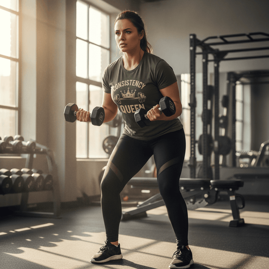 Consistency Women's Tee - Discipline Over Motivation 24/7