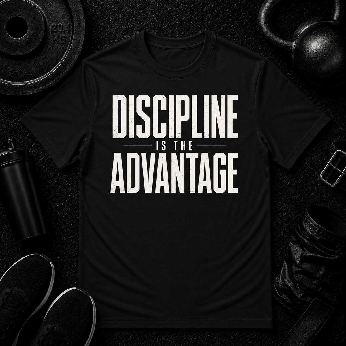 Discipline is the Advantage Premium Tee - Discipline Over Motivation 24/7