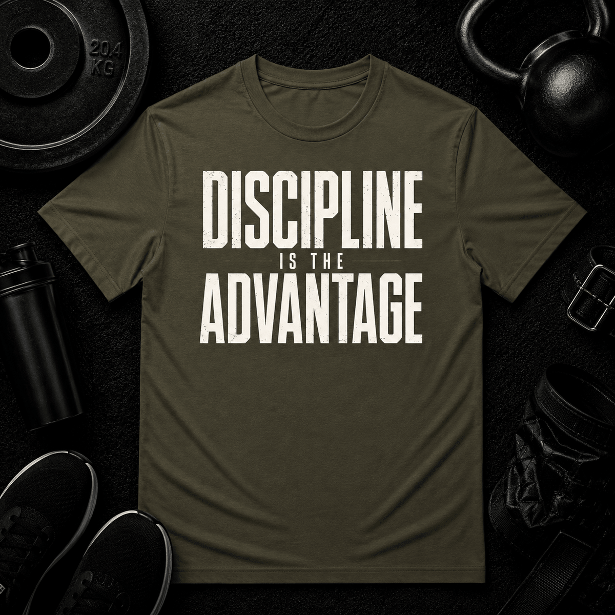 Discipline is the Advantage Premium Tee - Discipline Over Motivation 24/7