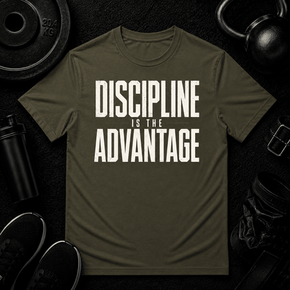 Discipline is the Advantage Premium Tee - Discipline Over Motivation 24/7