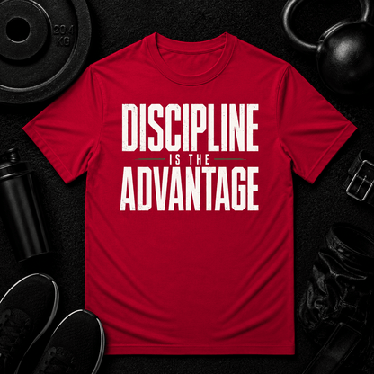 Discipline is the Advantage Premium Tee - Discipline Over Motivation 24/7