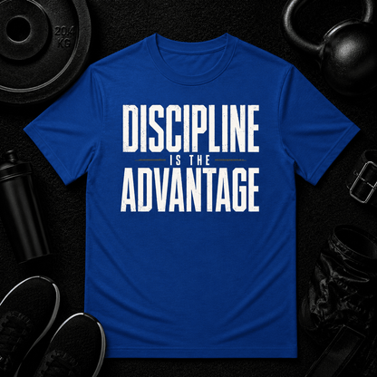 Discipline is the Advantage Premium Tee - Discipline Over Motivation 24/7