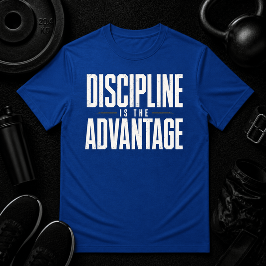 Discipline is the Advantage Premium Tee - Discipline Over Motivation 24/7